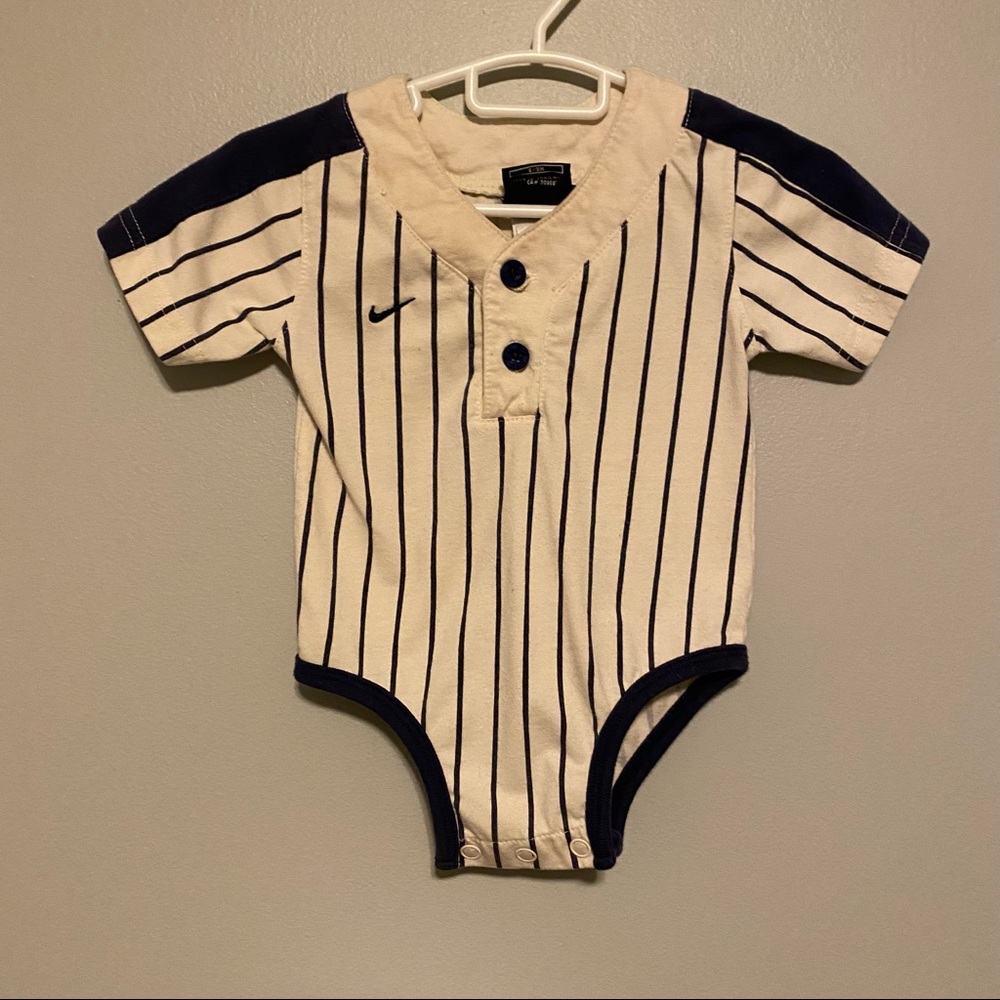 Nike baseball jersey onesie